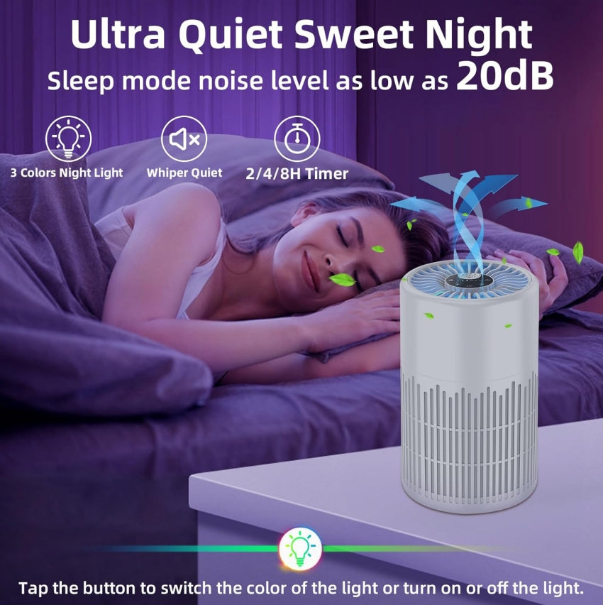 Malbero PD7 Desktop Air Purifier with Remote Control & Aromatherapy