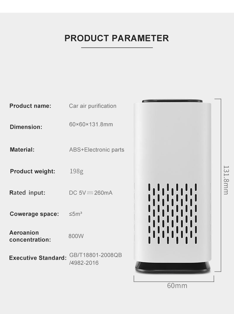 Malbero PD3 – Compact Air Purifier with Ambient Light